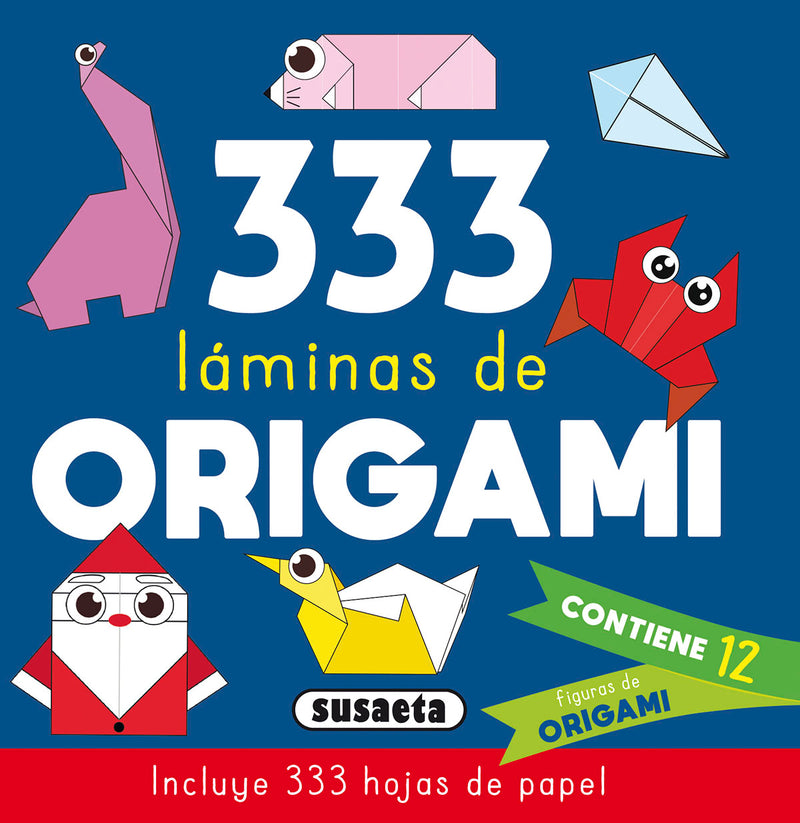 333 Láminas de origami azul