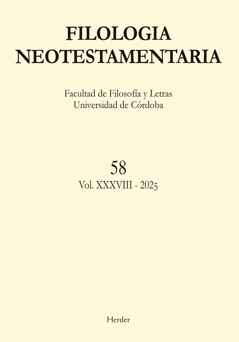 Filología Neotestamentaria - Nº 58