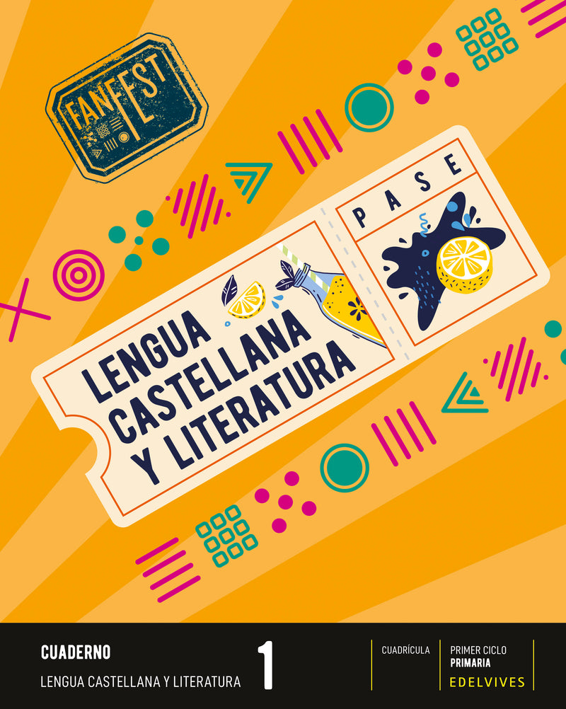 CUADERNO LENGUA 1ºEP CUADRICULA 22 FANFEST