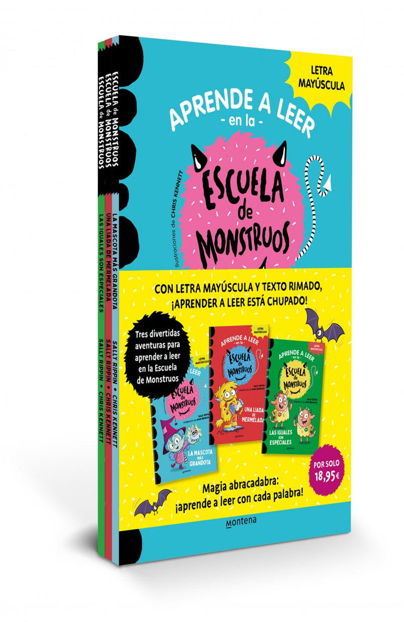 PACK ESCUELA DE MONSTRUOS (LA MASCOTA MÁS GRANDOTA, UNA LIADA DE MERMELADA, LAS