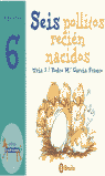 Seis pollitos recién nacidos