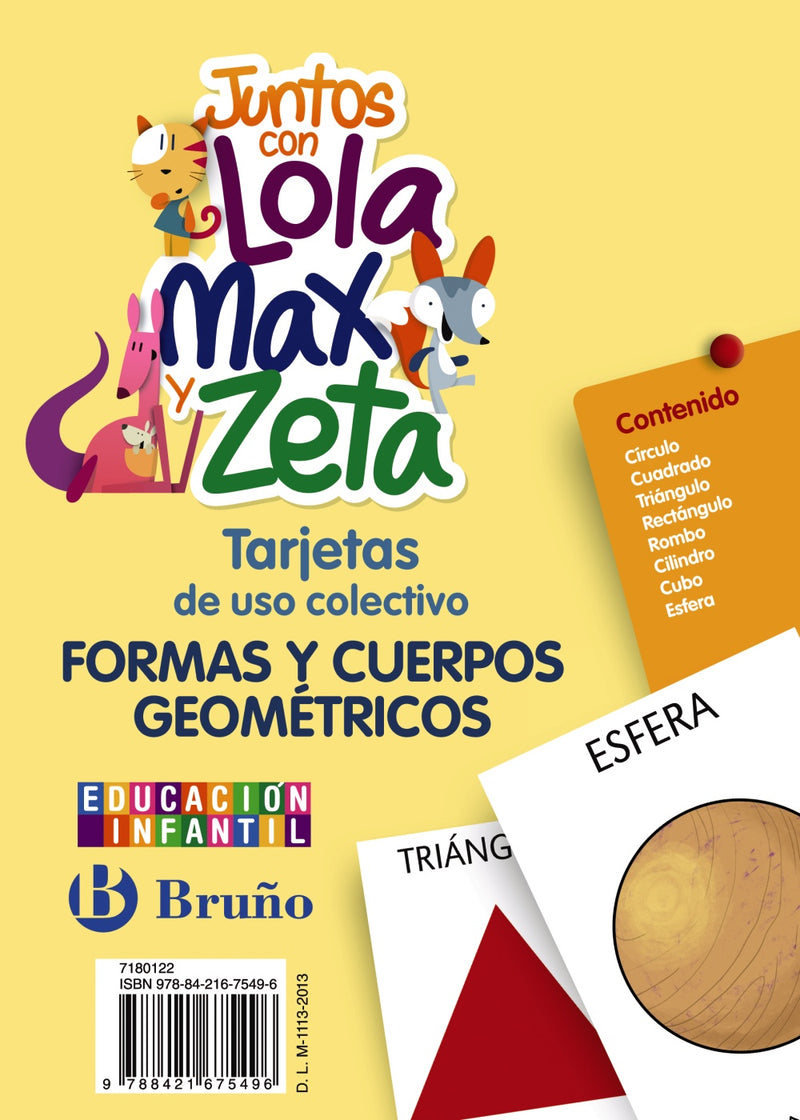 Juntos con Lola, Max y Zeta Tarjetas de formas y cuerpos geométricos