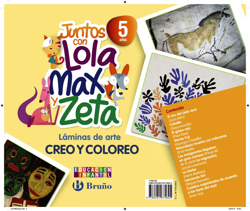 Juntos con Lola, Max y Zeta 5 años Láminas de arte Creo y coloreo