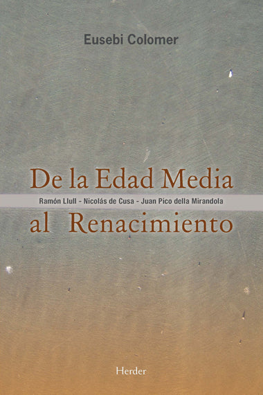 De la Edad Media al Renacimiento