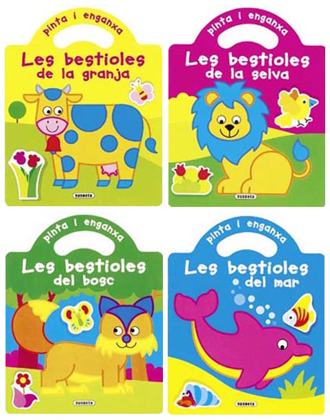 Pinta i enganxa les bestioles (4 títols)