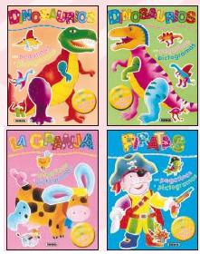 Pegatinas de quita y pon con pictogramas (4 títulos)