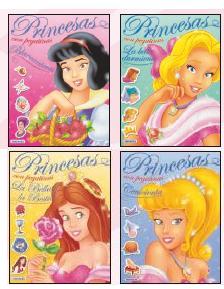Princesas con pegatinas brillantes (4 títulos)