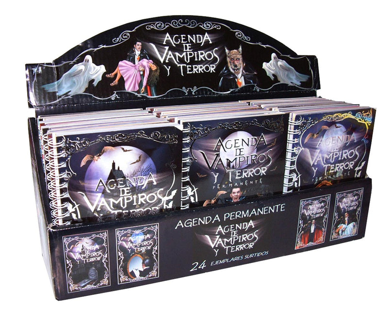 Estuche Agenda escolar permanente - Vampiros y terror (24 ejemplares)