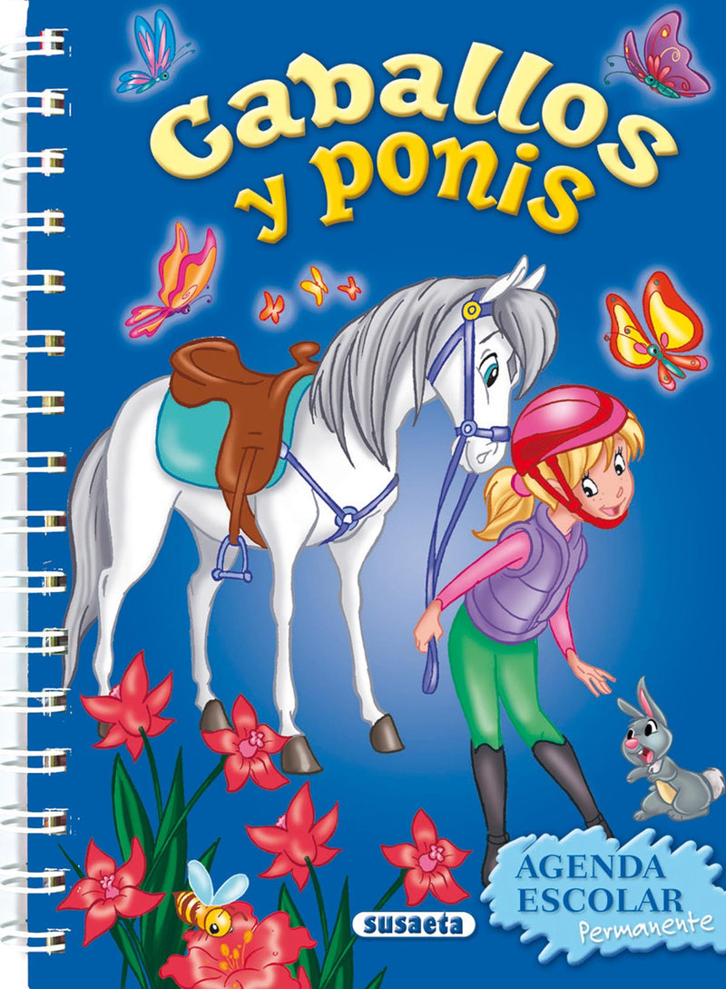 Agenda escolar permanente - Caballos y ponis