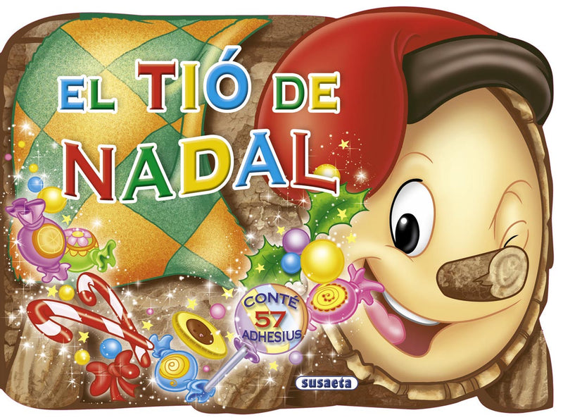 El Tió de Nadal amb adhesius