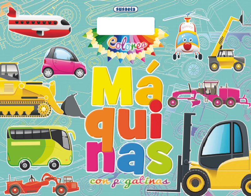 Colorea máquinas con pegatinas