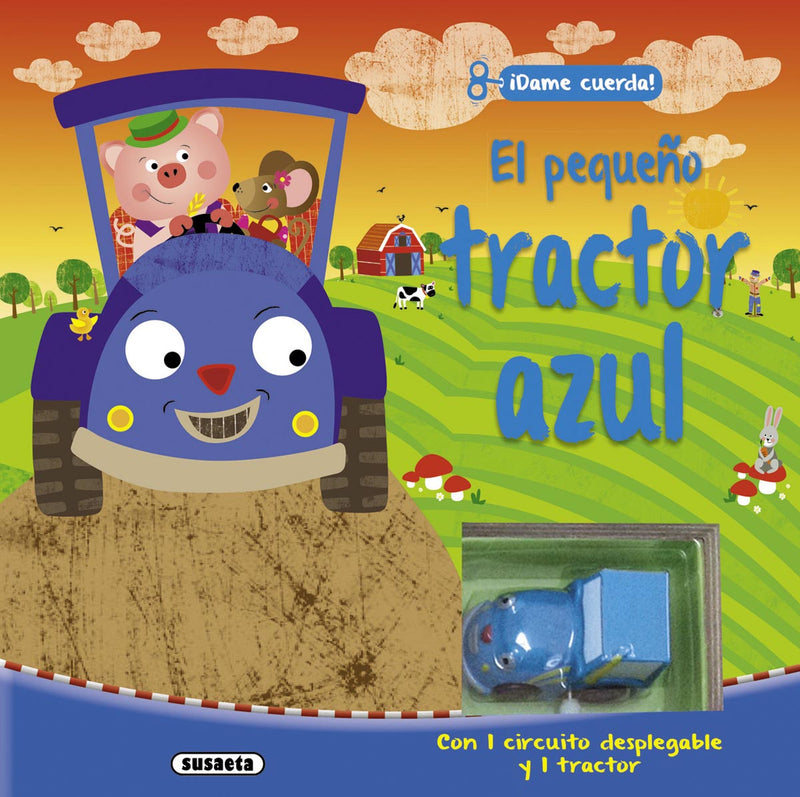El pequeño tractor azul