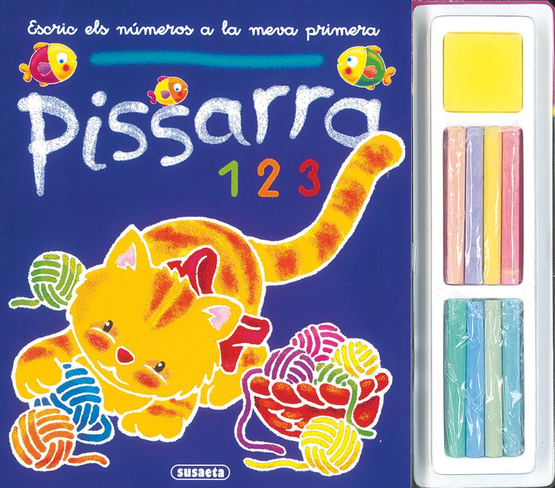 Escric els números a la meva primera pissarra