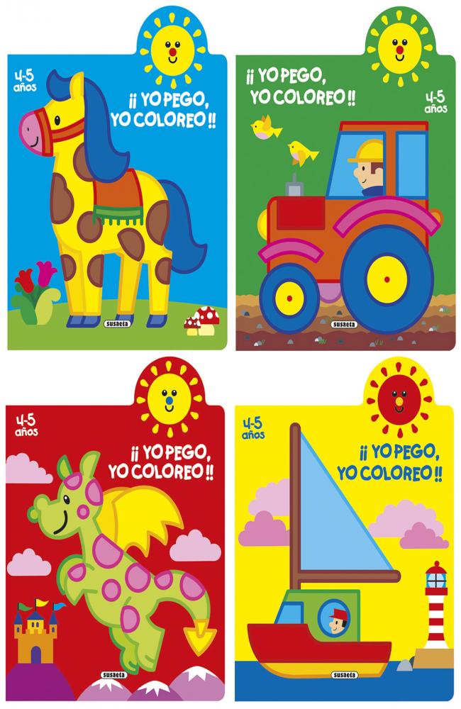 ¡Yo pego, yo coloreo! 4-5 años (4 títulos)