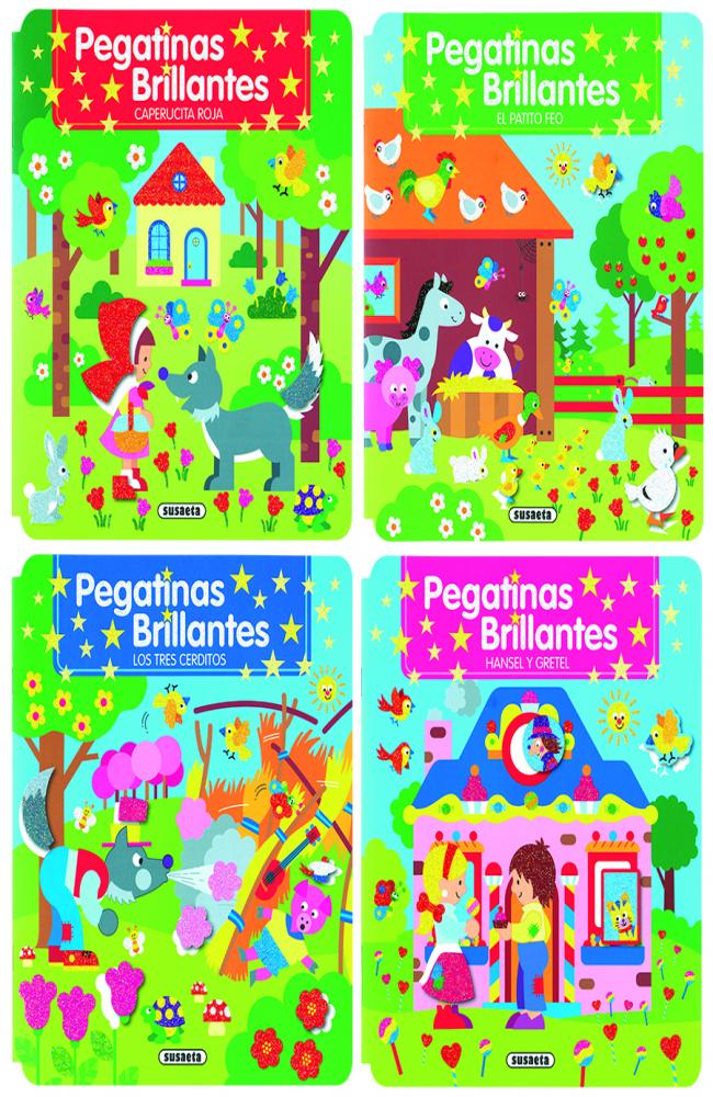 Pegatinas brillantes (4 títulos)