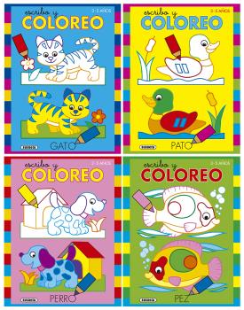 Escribo y coloreo (4 títulos)