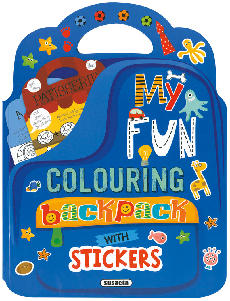 My fun colouring backpack with stickers