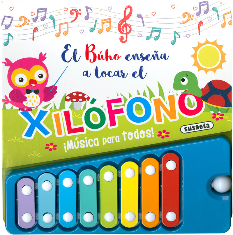 El búho enseña a tocar el xilófono