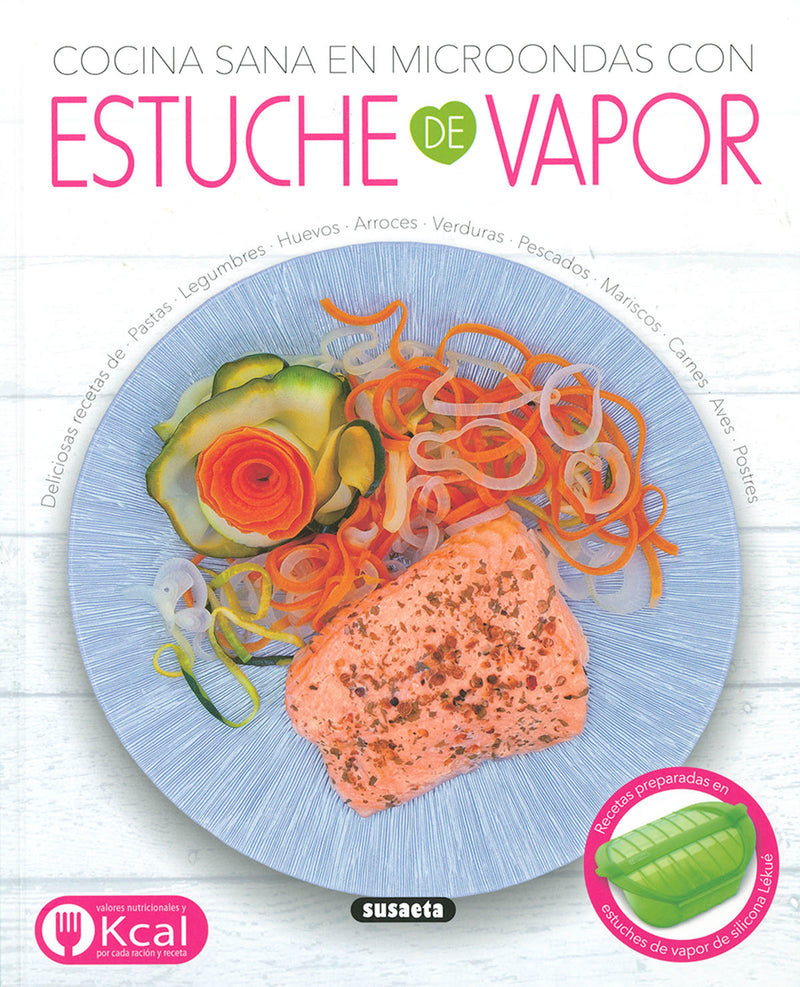 Cocina sana en microondas con estuche de vapor