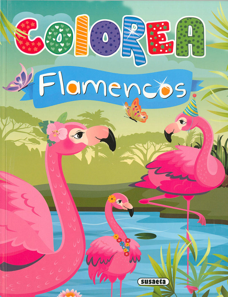 Colorea flamencos