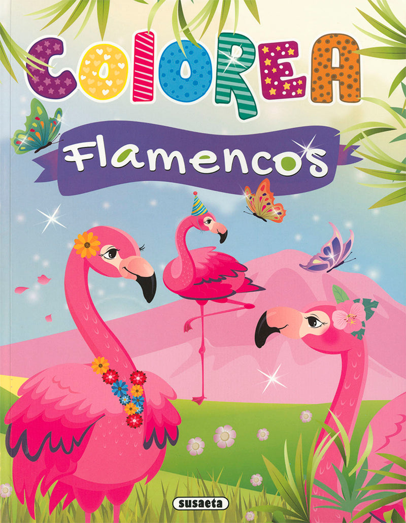 Colorea flamencos