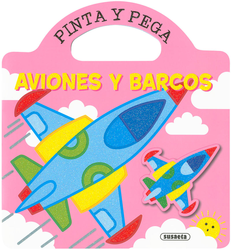 Aviones y barcos (pinta y pega)