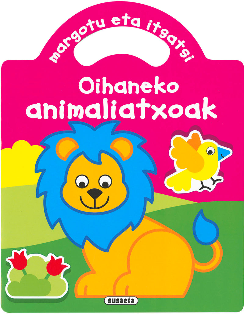 Margotu eta itsatsi oihaneko animaliatxoak