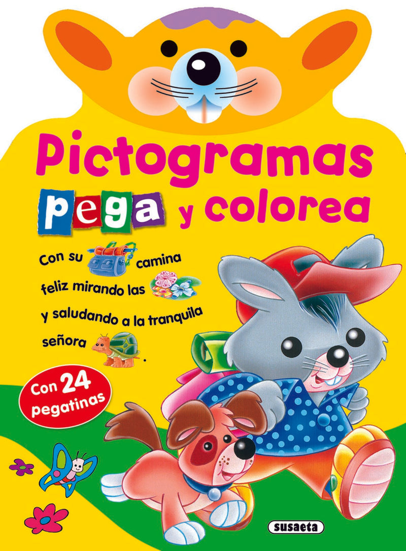 Pictogramas - Pega y colorea conejito
