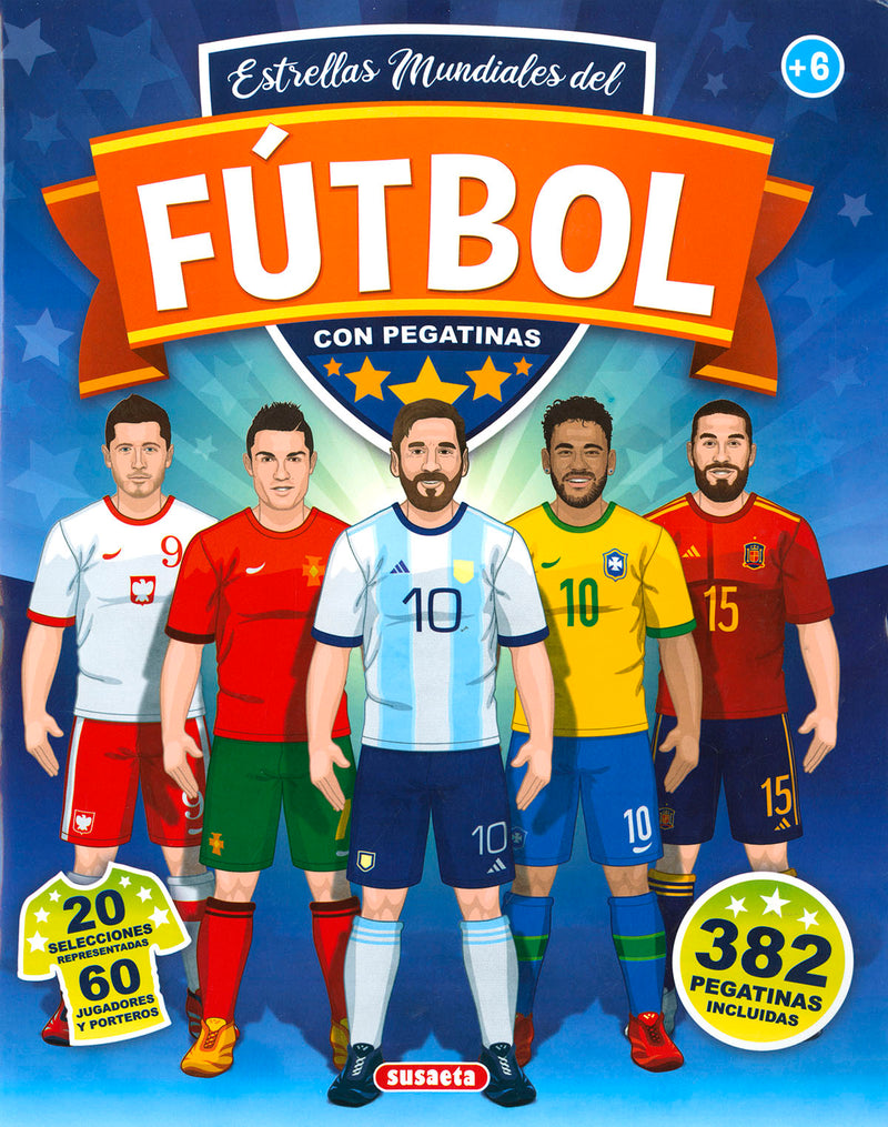 Estrellas mundiales del fútbol con pegatinas