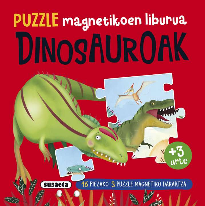 (eus).dinosauroak.(puzzle liburua magnetickoen)