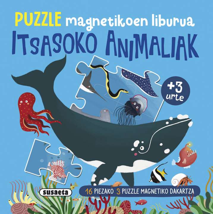 (eus).itsasoko animaliak.(puzzle liburua magnetickoen)