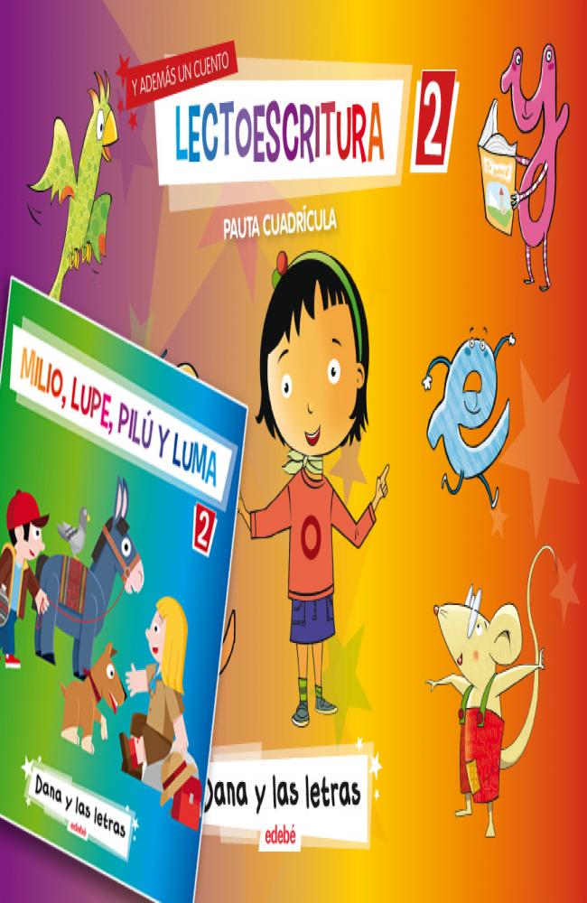LECTOESCRITURA CUADERNO 2 PAUTA CUADRICULA + 1 CUENTO