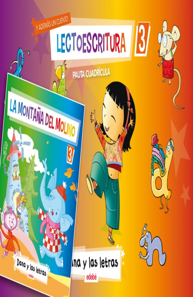 LECTOESCRITURA CUADERNO 3 PAUTA CUADRICULA + 1 CUENTO