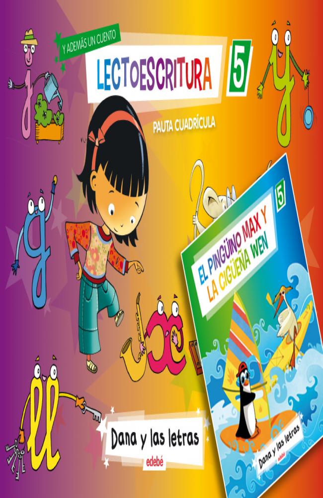 LECTOESCRITURA CUADERNO 5 PAUTA CUADRICULA +1 CUENTO