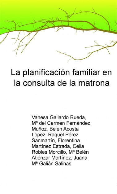 La planificación familiar en la consulta de la matrona