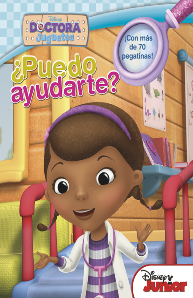 Doctora juguetes. Libro de pegatinas. ¿Puedo ayudarte?
